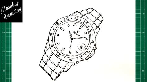 how to draw a rolex watch|easy drawing of trex.